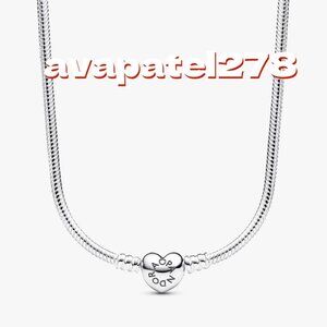 Pandora Heart Clasp Snake Chain Necklace